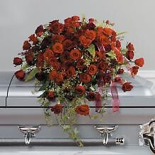 Loving roses casket spray
