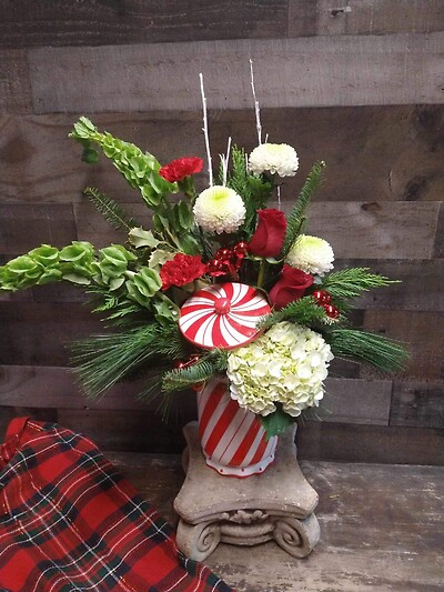 Peppermint splendor cookie jar