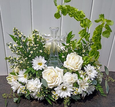 Heavenly Peace Glass Cross